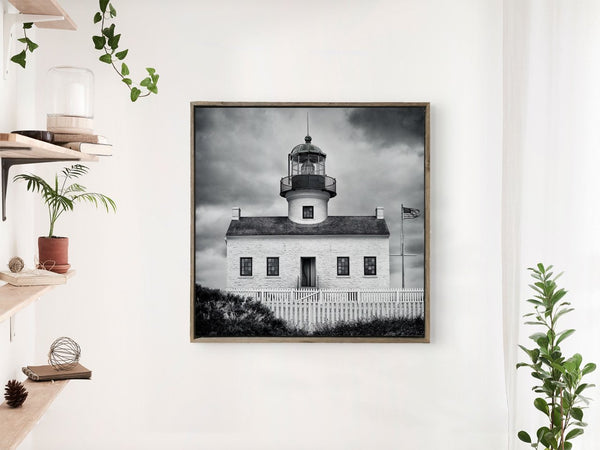 Point Lookout Lighthouse Home Decor Art Print on Real Wood (9.5