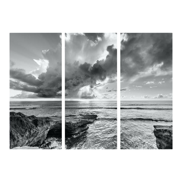 canvas triptych wall art  Clouds of Colour countryside paintings